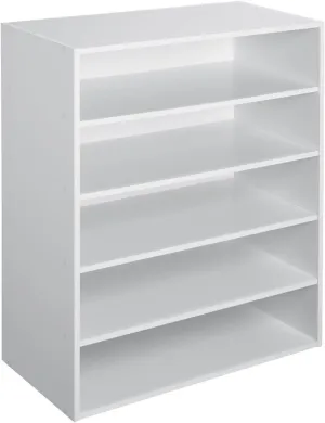 ClosetMaid 1565 Stackable 5-Shelf Organizer, White