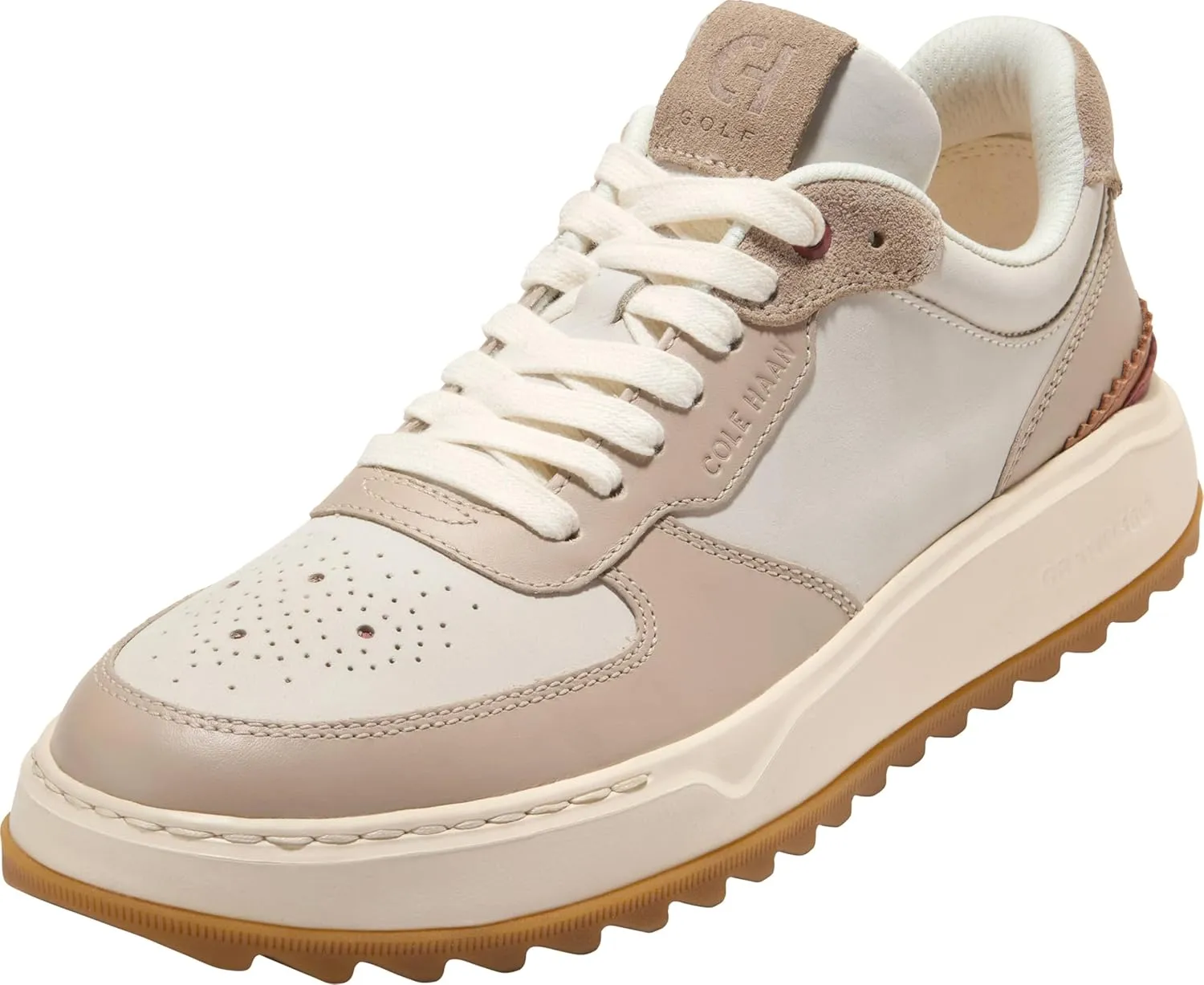 Cole Haan Men's Grandpro Crossover Golf Sneaker, Ivory/Light Sesame/Wp, 10 Wide