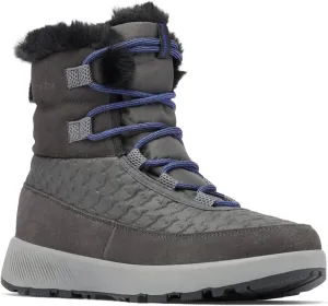 Columbia Women's Slopeside Peak Luxe, Shark/Clematis Blue, 6