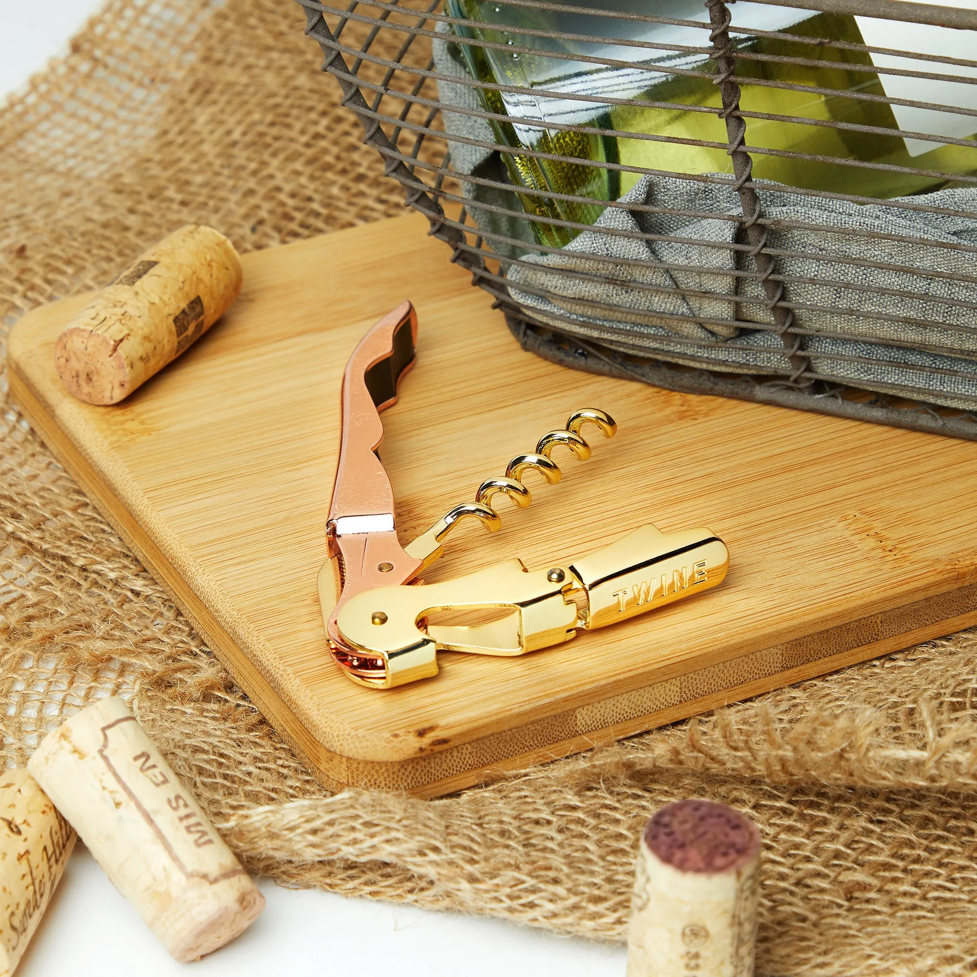 Copper and gold corkscrew by twine®
