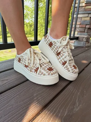 Crochet Platform Sneaker - Mocha / Oatmeal