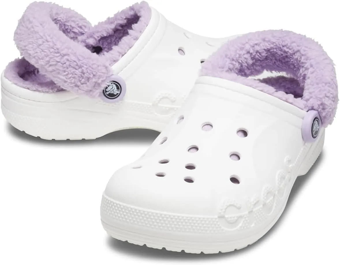 Crocs Unisex-Adult Baya Lined Fuzz Strap Clogs
