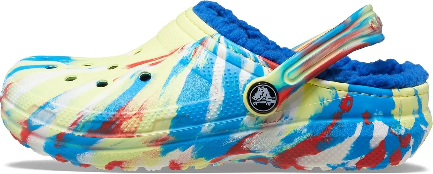 Crocs Unisex-Child Kids' Classic Marbled Tie Dye Lined Clog