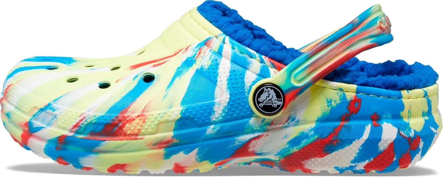 Crocs Unisex-Child Kids' Classic Marbled Tie Dye Lined Clog