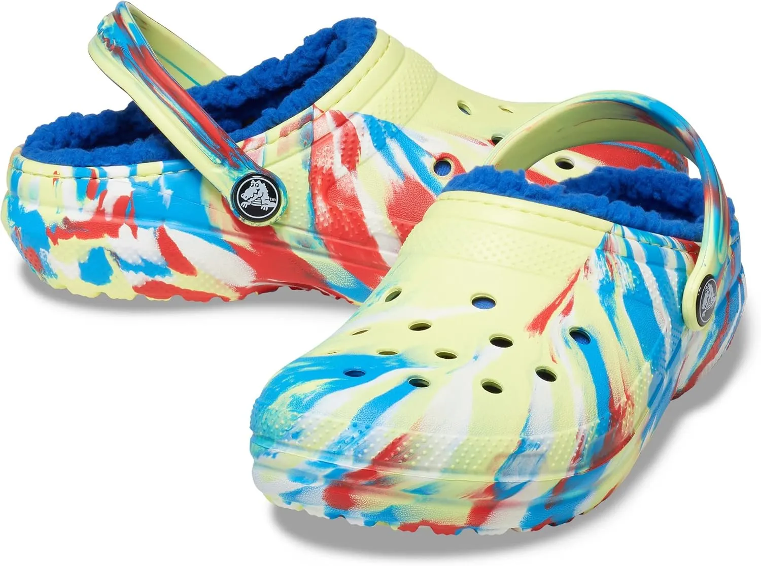 Crocs Unisex-Child Kids' Classic Marbled Tie Dye Lined Clog