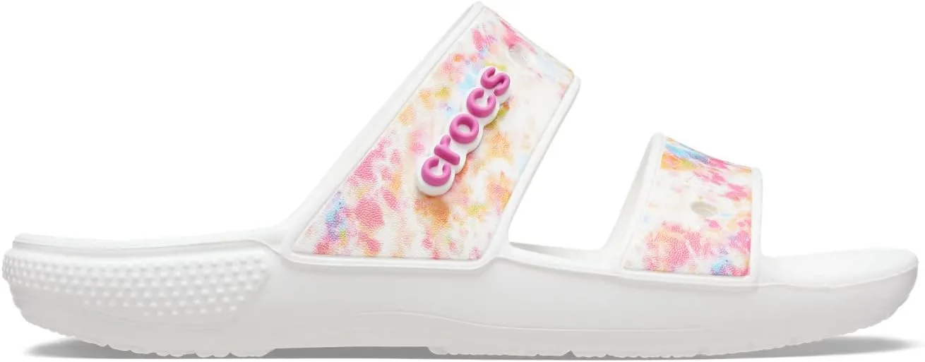 Crocs Unisex Classic Tie Dye Two-Strap Sandals Slide