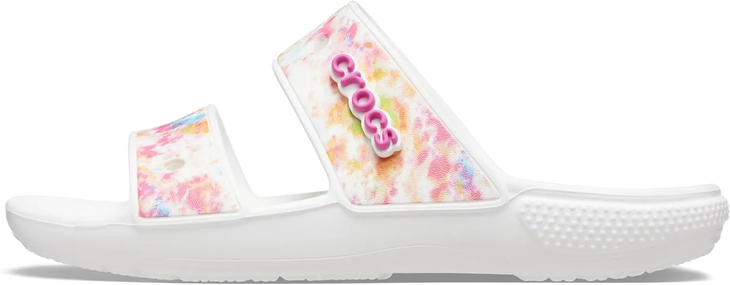 Crocs Unisex Classic Tie Dye Two-Strap Sandals Slide