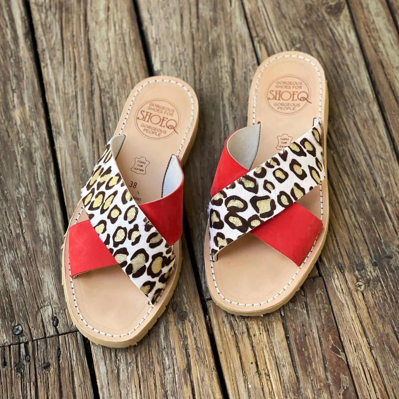 Crossover Slide in Flaming Leopard