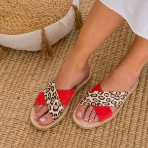 Crossover Slide in Flaming Leopard
