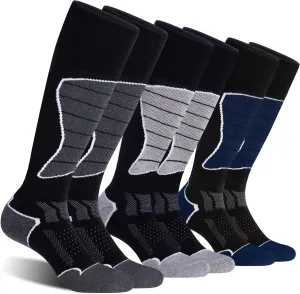 CS CELERSPORT 2/3/4 Pack Ski Socks for Men and Women Skiing, Snowboarding, Winter Performance Socks