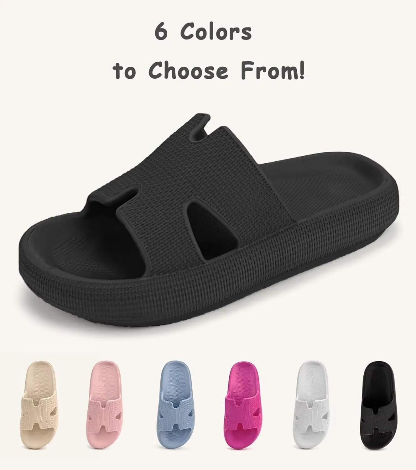 Cubufly Kids Cloud Slides Boys Girls Pillow Slippers Shower Slip on Slide Sandals