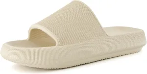 CUSHIONAIRE Men's Feather cloud recovery pool slide with  Comfort