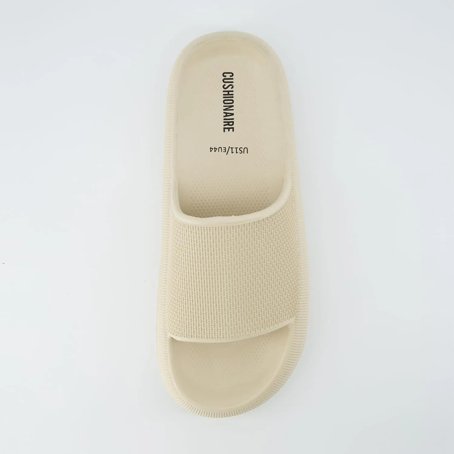 CUSHIONAIRE Men's Feather cloud recovery pool slide with  Comfort