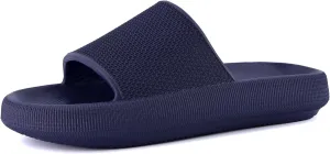 CUSHIONAIRE Men's Feather cloud recovery pool slide with  Comfort