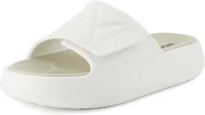 CUSHIONAIRE Women's Biggie recovery slide sandal with  Comfort and adjustable strap