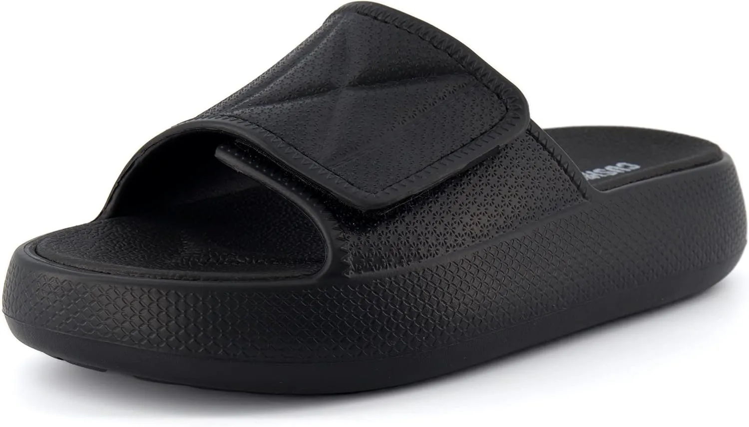 CUSHIONAIRE Women's Biggie recovery slide sandal with  Comfort and adjustable strap