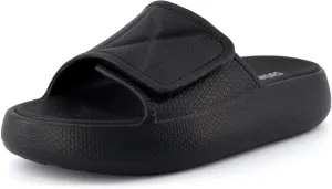 CUSHIONAIRE Women's Biggie recovery slide sandal with  Comfort and adjustable strap
