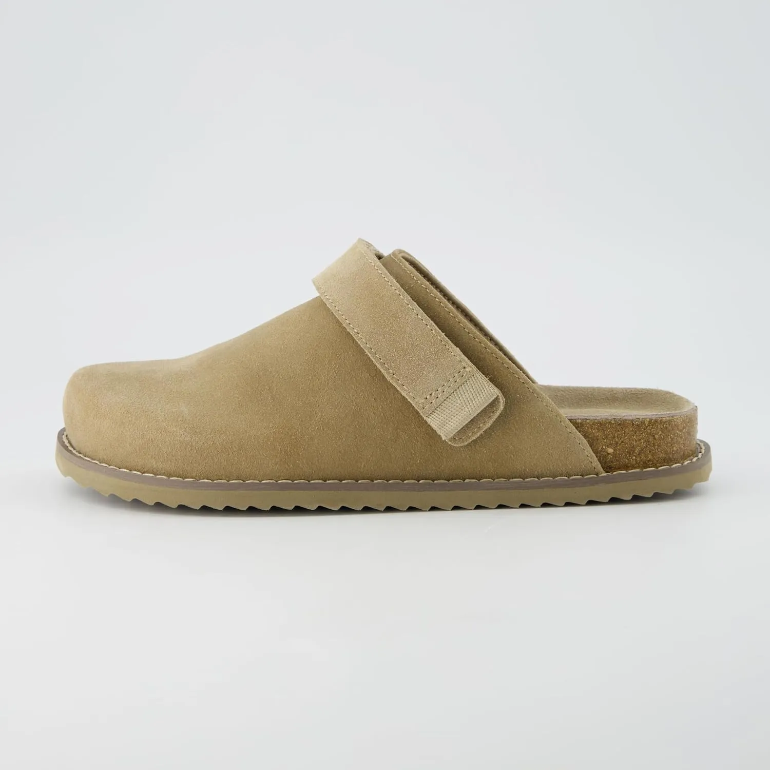 CUSHIONAIRE Women's Boulder Genuine Suede Clog with Swivel Strap – Lightweight EVA Sole, Memory Foam Insole, Wide Widths Available