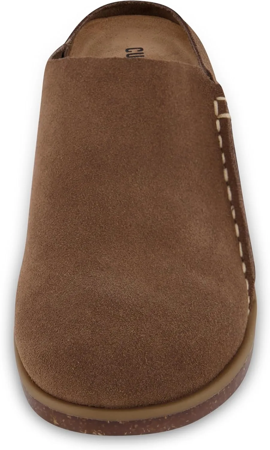 CUSHIONAIRE Women's Clay Genuine Leather footbed clog with  Comfort padding