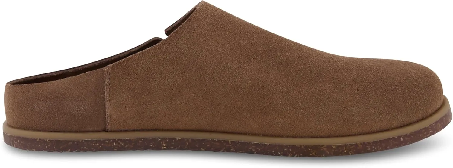 CUSHIONAIRE Women's Clay Genuine Leather footbed clog with  Comfort padding