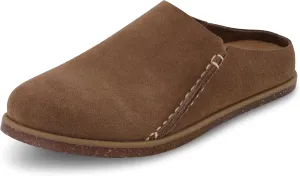 CUSHIONAIRE Women's Clay Genuine Leather footbed clog with  Comfort padding