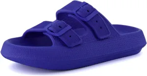 CUSHIONAIRE Women's Fame recovery cloud slide with  Comfort