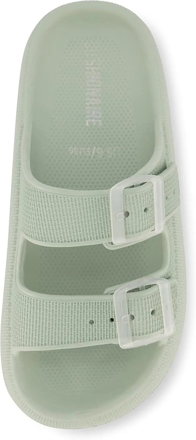 CUSHIONAIRE Women's Fame recovery cloud slide with  Comfort