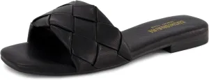 CUSHIONAIRE Women's Franca woven slide sandal  Memory Foam, Wide Widths Available