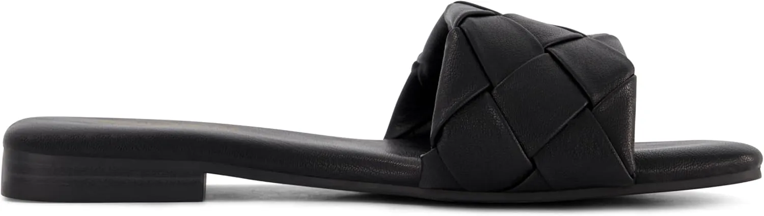 CUSHIONAIRE Women's Franca woven slide sandal  Memory Foam, Wide Widths Available