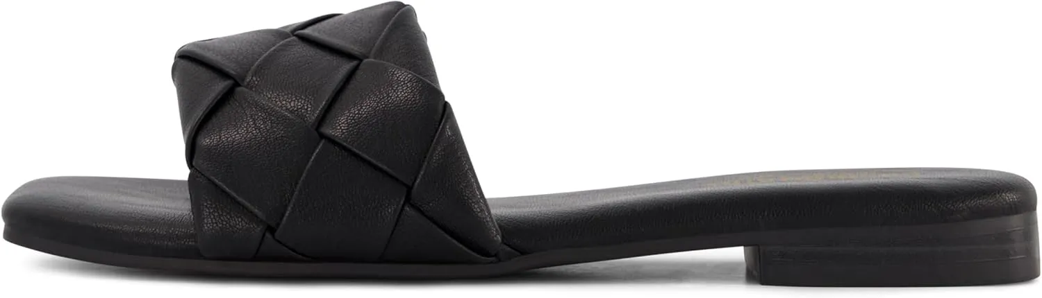 CUSHIONAIRE Women's Franca woven slide sandal  Memory Foam, Wide Widths Available