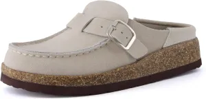 CUSHIONAIRE Women's Hobby Genuine Leather Cork Footbed Clog with  Comfort