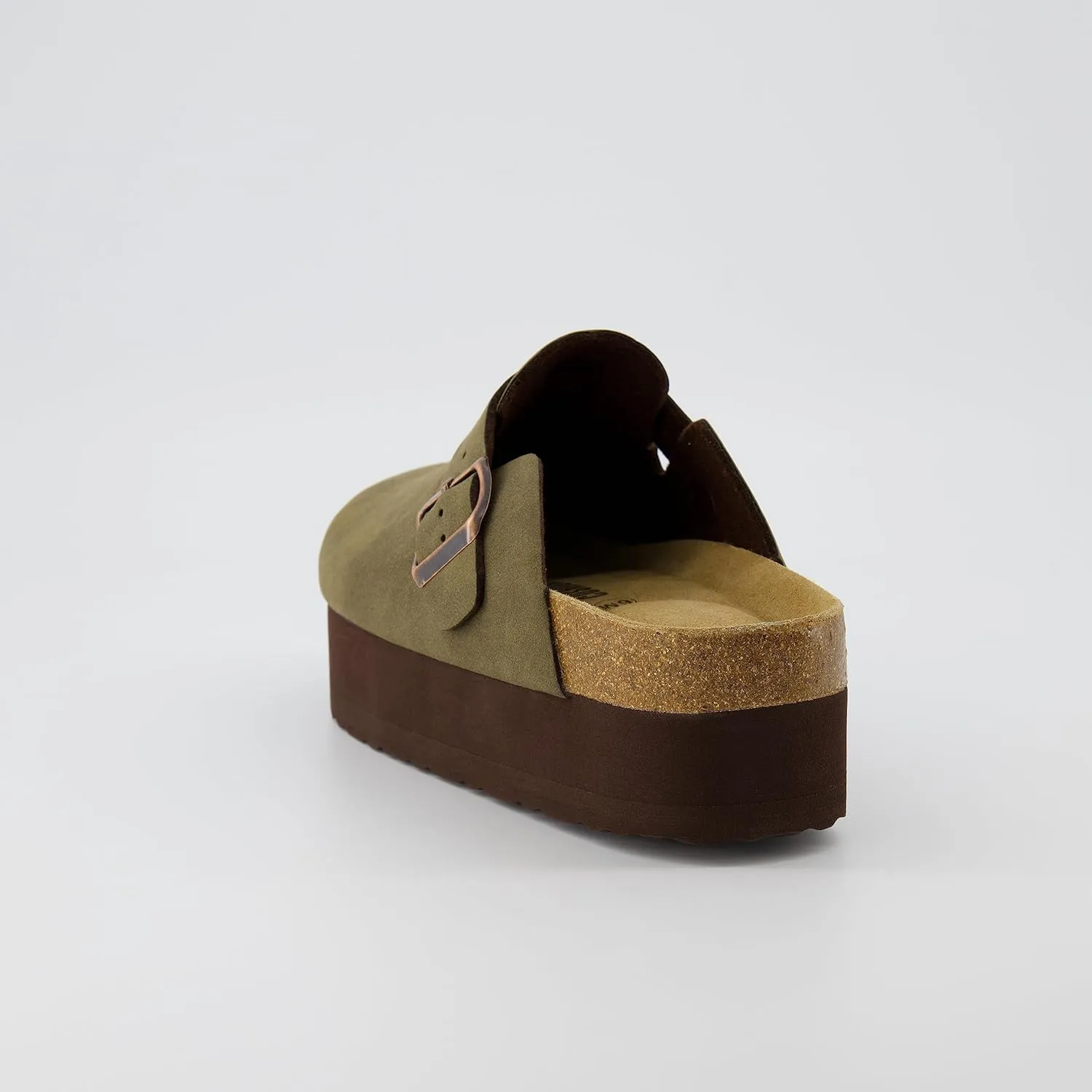 CUSHIONAIRE Women's Loom Cork Footbed Platform Clog – Comfortable Vegan Leather, Arch Support, All-Day Comfort, Wide Widths Available