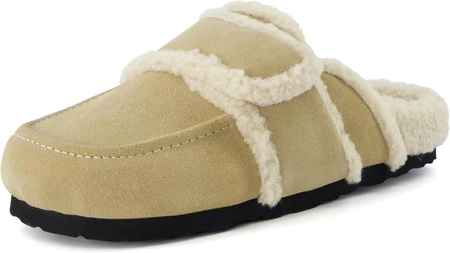 CUSHIONAIRE Women's Nero Genuine Suede clog with  Comfort, Wide Widths Available