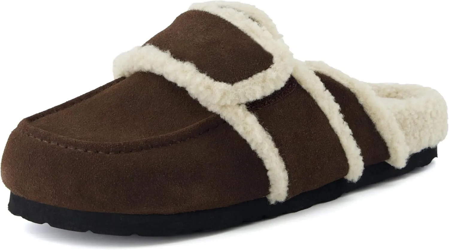 CUSHIONAIRE Women's Nero Genuine Suede clog with  Comfort, Wide Widths Available