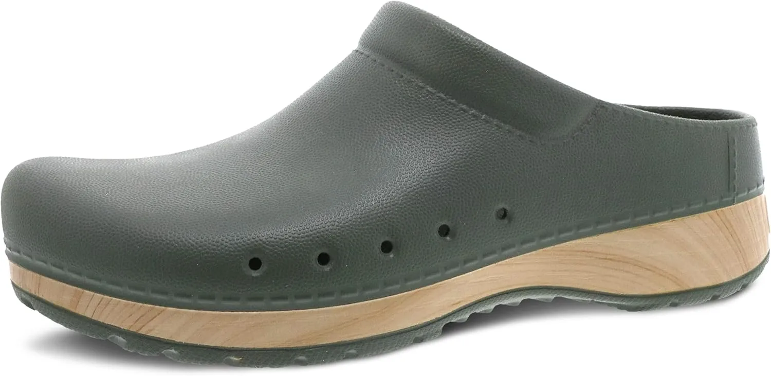 Dansko Kane Slip-On Mule Clog for Women - Lightweight Cushioned Comfort and Removable EVA Footbed with Arch Support - Easy Clean Uppers