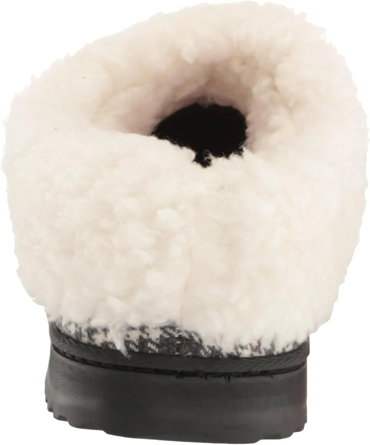 Dearfoams Women's Nyla Felted and Plaid Moc Toe Clog