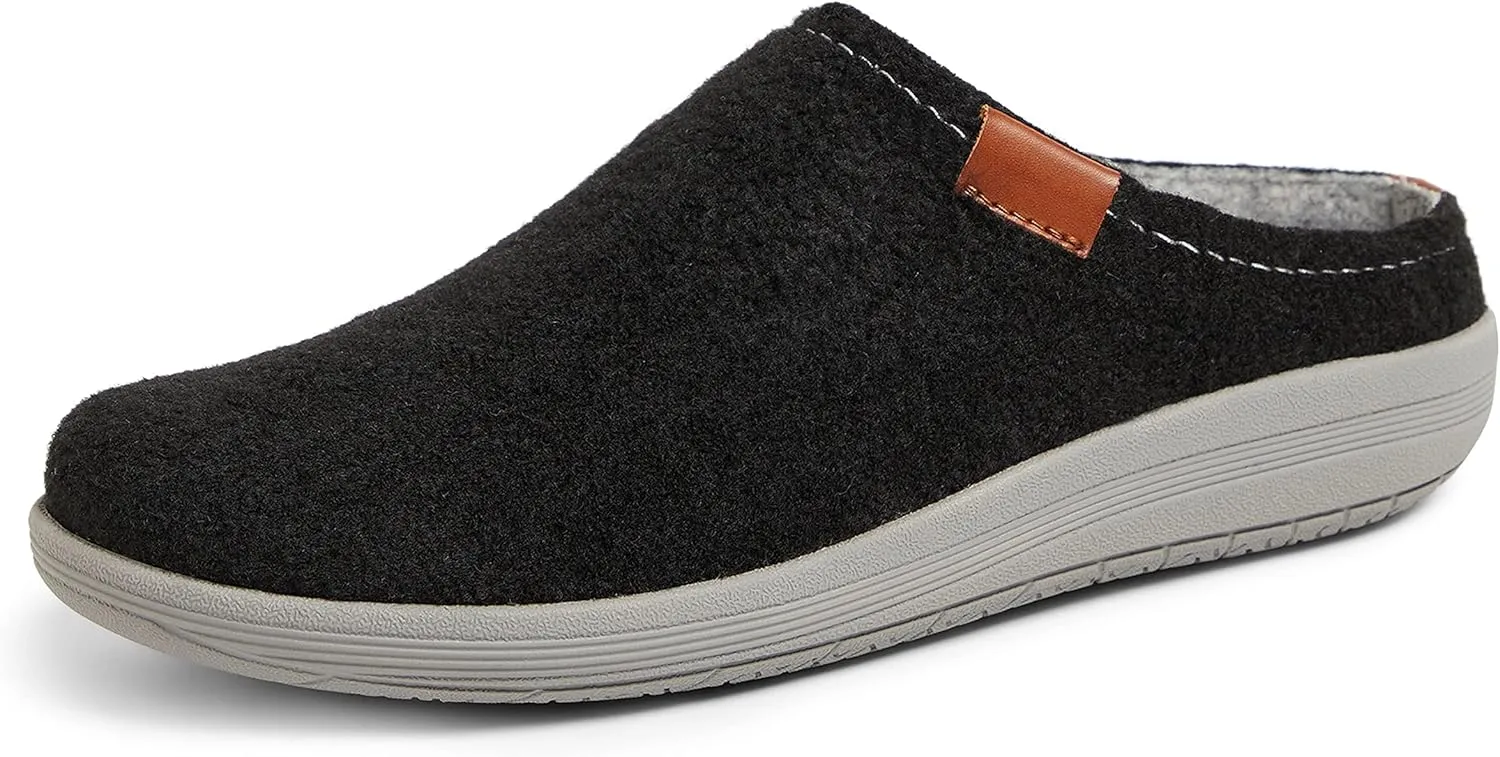 Dearfoams Women's Original Comfort Gianne Mule, Black, 8.5