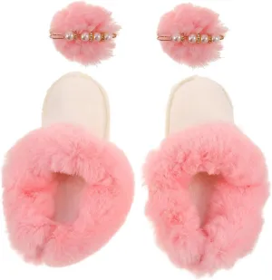DECHOUS Thick Plush Wool Shoe Covers Warm Boot Liners Easy-Clean Slippers Inserts Pcs Size