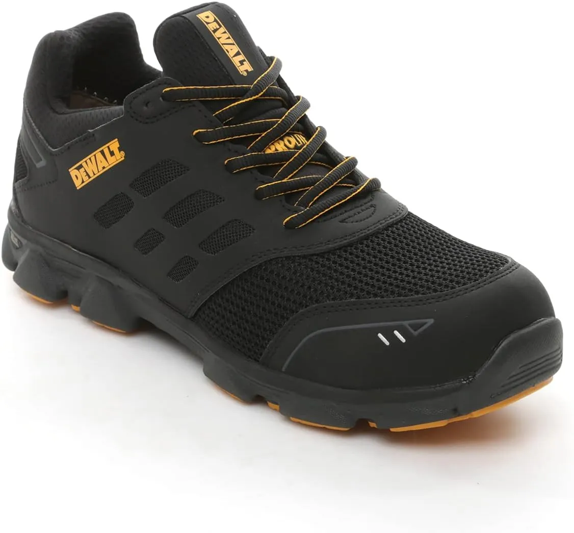 DEWALT Prism Low Men's Lightweight, Nylon Mesh, Prolite, Aluminum Safety Toe Work Shoes, Black, 11.5