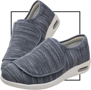 Diabetic Slipper Womens Lightweight Non Slip Hiking Shoes Wide Arthritis Edema Swollen Walking Shoes Comfy Cozy Adjustable Slip-Resistant Sandals for Seniors