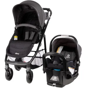 Diono Quantum 4 3-in-1 Travel System with LiteClik 30 R SafePlus Infant Car Seat and Base, Rear-Facing for Infants 4-30lbs, Includes Infant Car Seat Folding Stroller and Toddler Seat (Gray Slate)