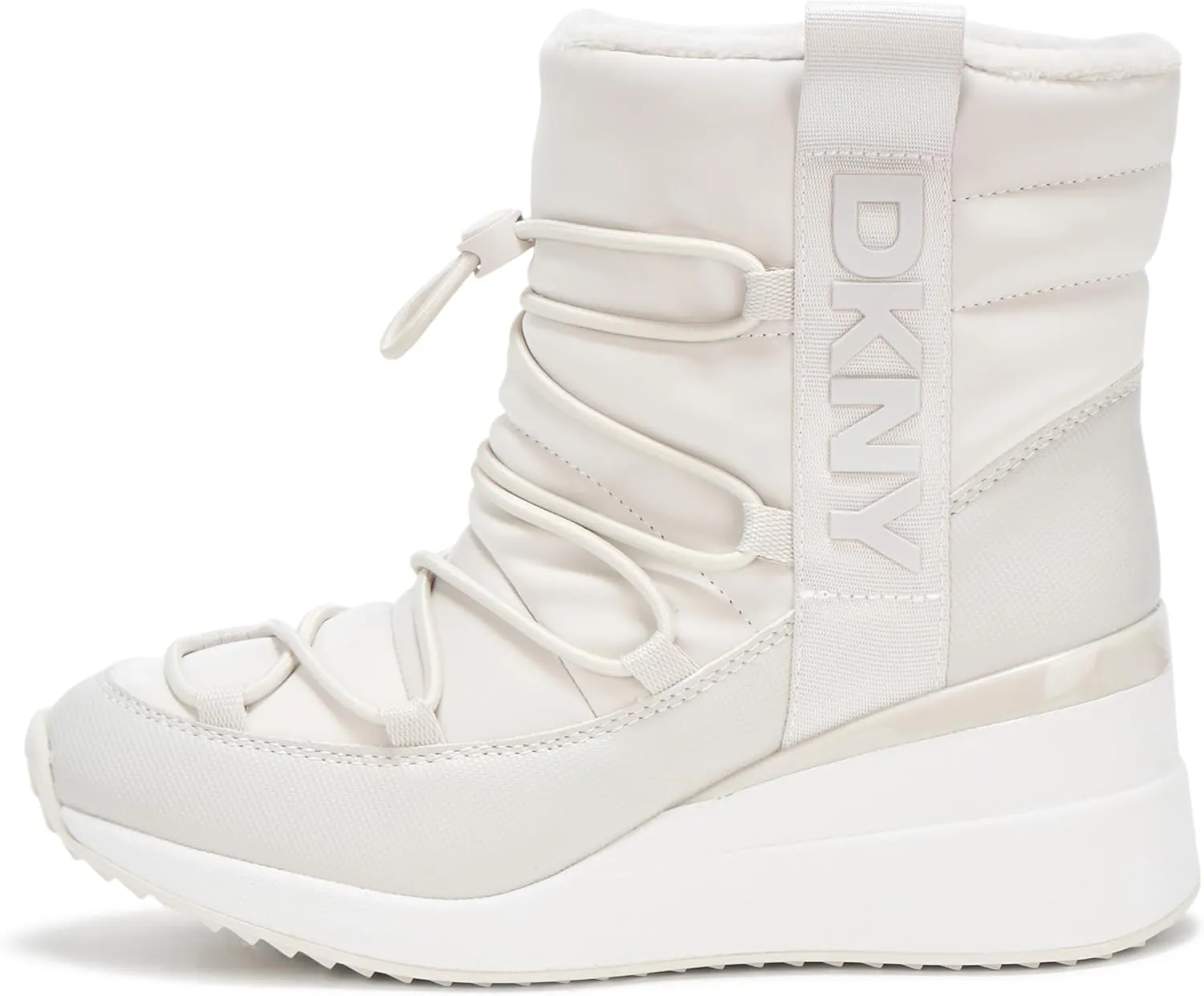 DKNY Women's Perla Wedge Sneaker Boot Heeled Sandal