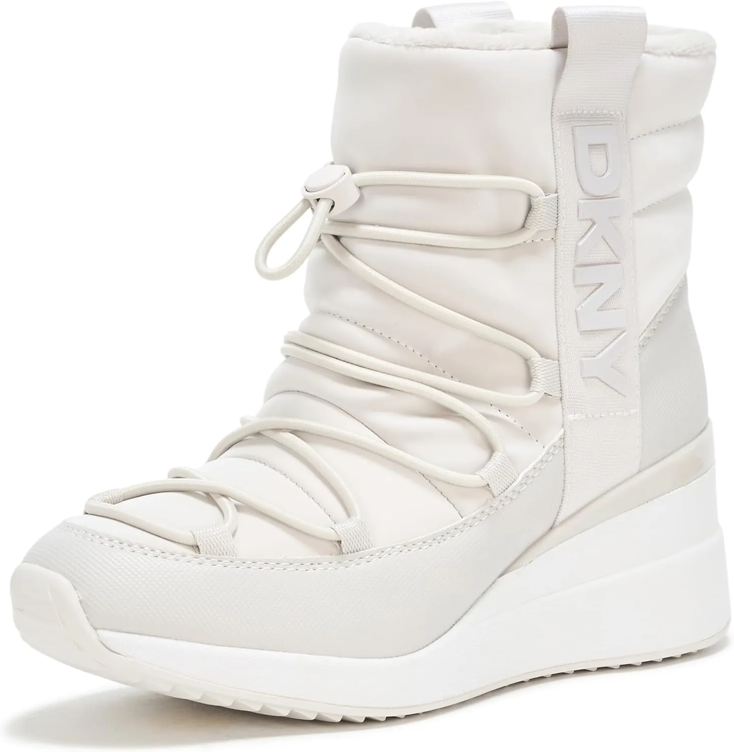 DKNY Women's Perla Wedge Sneaker Boot Heeled Sandal