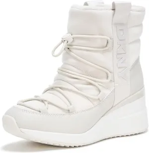 DKNY Women's Perla Wedge Sneaker Boot Heeled Sandal