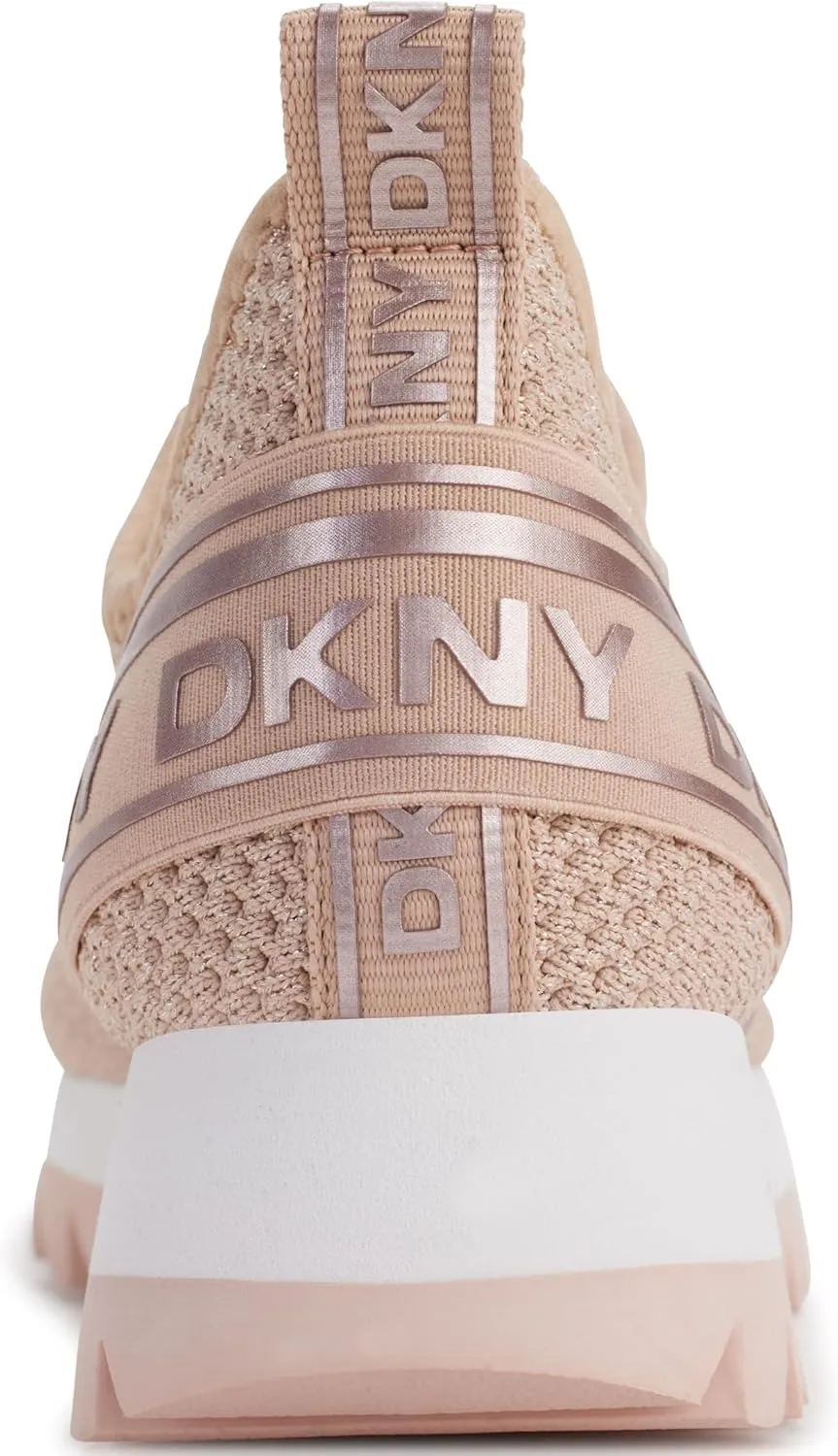DKNY women's Rubber Sole Knit Low-top Sneaker