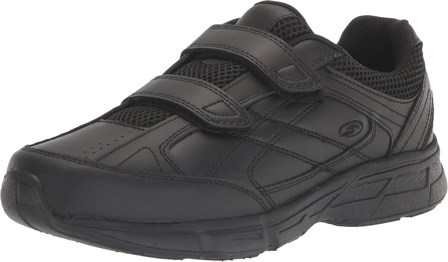 Dr. Scholl's - Men's Brisk Light Weight Dual Strap Sneaker, Wide Width (11 Wide, Black)
