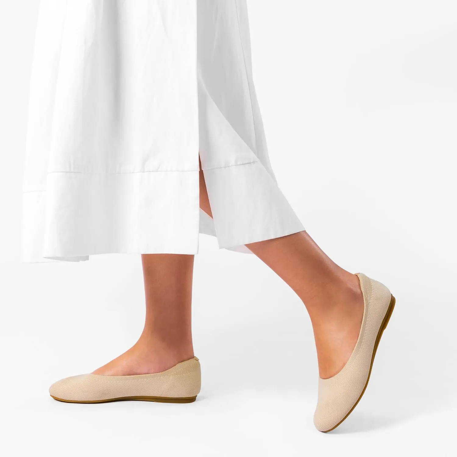 DREAM PAIRS Wide Ballet Flats Shoes for Women, Width Foldable Knit Women's Flats with Arch Support, Comfortable Shoes for Women Dressy Casual Work Office