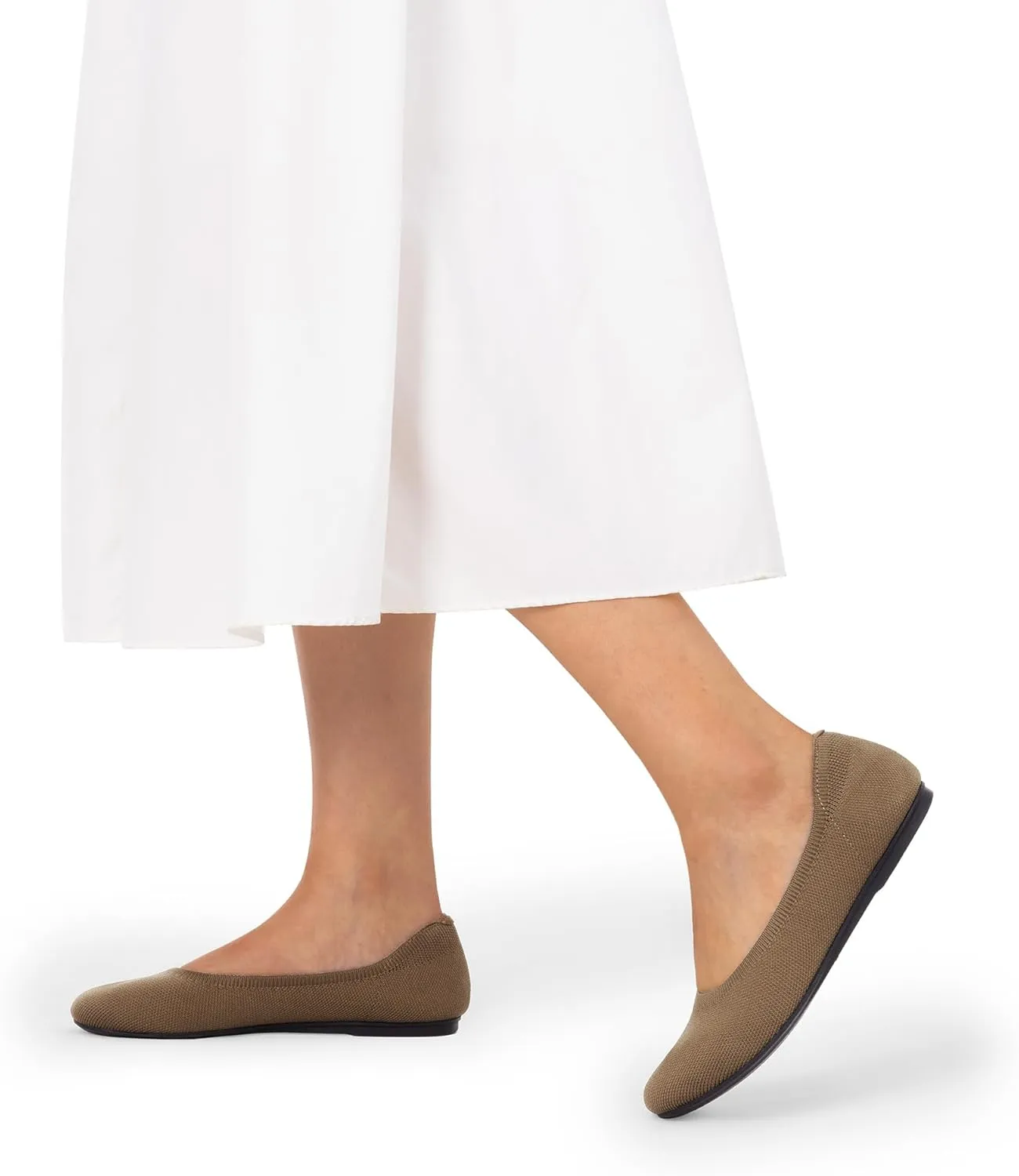 DREAM PAIRS Wide Ballet Flats Shoes for Women, Width Foldable Knit Women's Flats with Arch Support, Comfortable Shoes for Women Dressy Casual Work Office