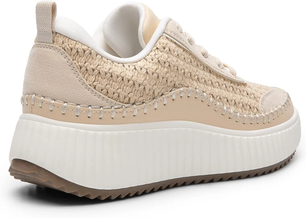 DREAM PAIRS Women Chunky City Tweed Comfortable Casual Platform Fashion Sneaker