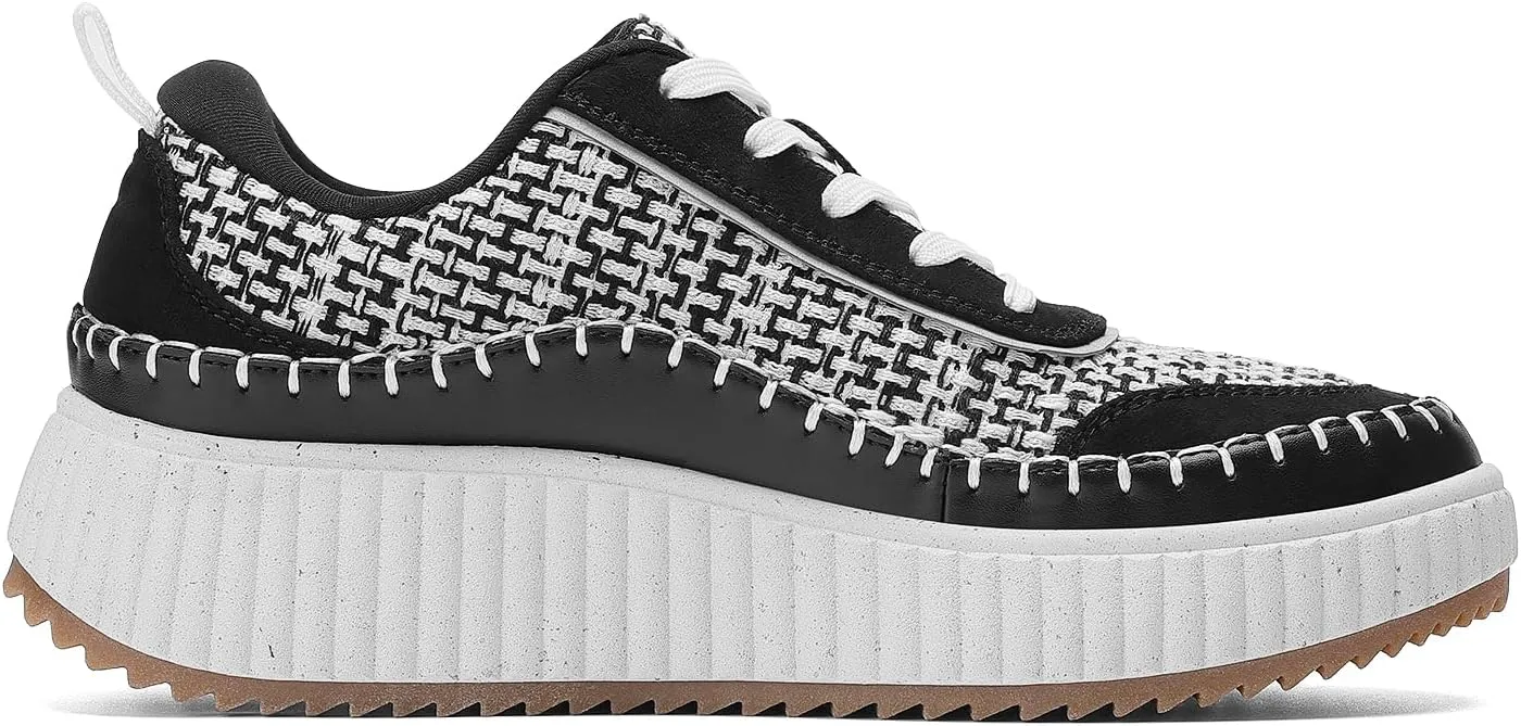 DREAM PAIRS Women Chunky City Tweed Comfortable Casual Platform Fashion Sneaker